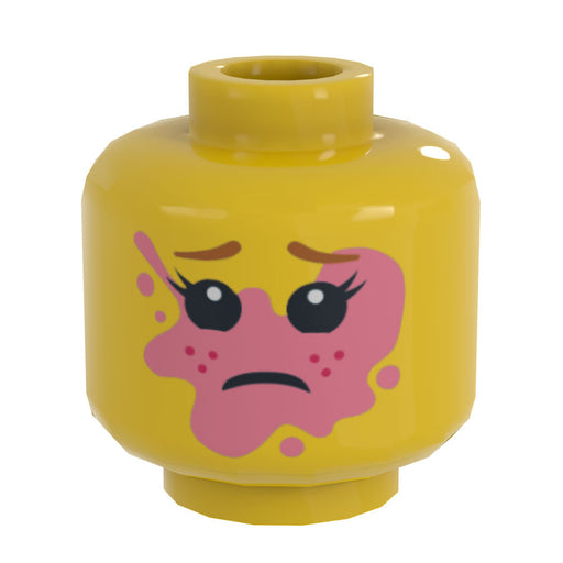 Girl Popped Bubble Gum on Face Minifig Head (LEGO) - Premium  - Just $2.50! Shop now at Retro Gaming of Denver