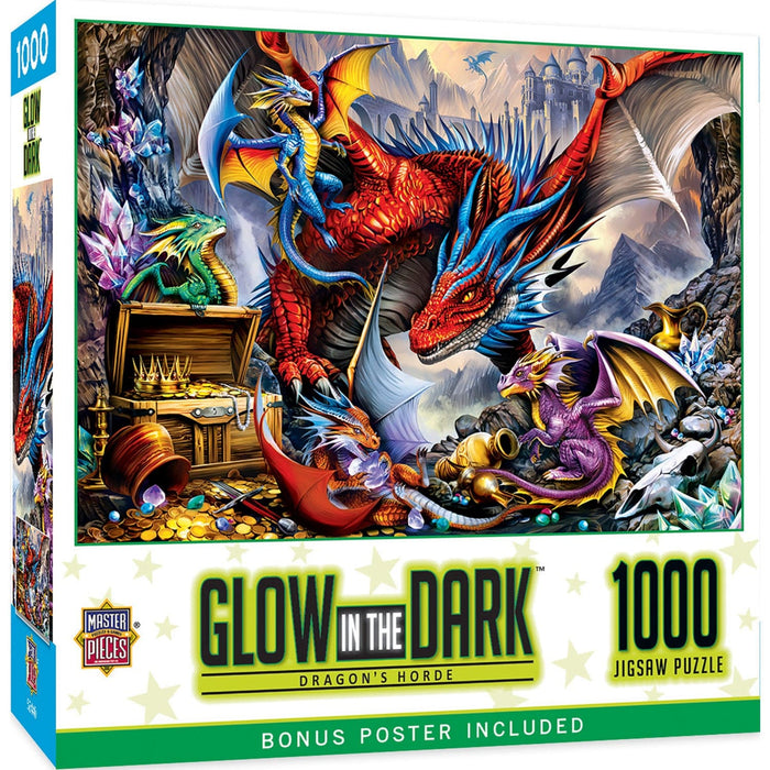 Glow in the Dark - Dragon's Horde 1000 Piece Jigsaw Puzzle - for just $16.99! 