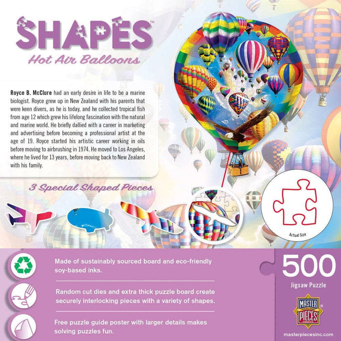 Shapes - Hot Air Balloons 500 Piece Jigsaw Puzzle - for just $14.99! 
