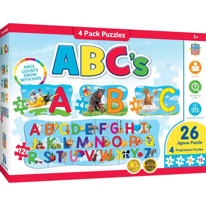 ABC's - Educational 4-Pack Jigsaw Puzzles - for just $9.99! 