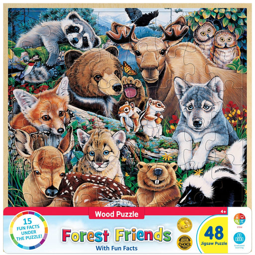 Wood Fun Facts - Forest Friends 48 Piece Wood Jigsaw Puzzle - for just $14.99! 