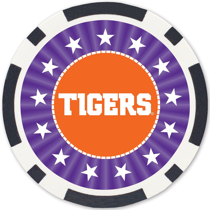 Clemson Tigers 100 Piece Poker Chips - for just $19.99! 