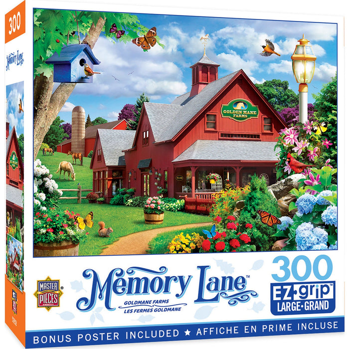 Memory Lane - Goldmane Farms 300 Piece EZ Grip Jigsaw Puzzle - Just $14.99! Shop now at Retro Gaming of Denver