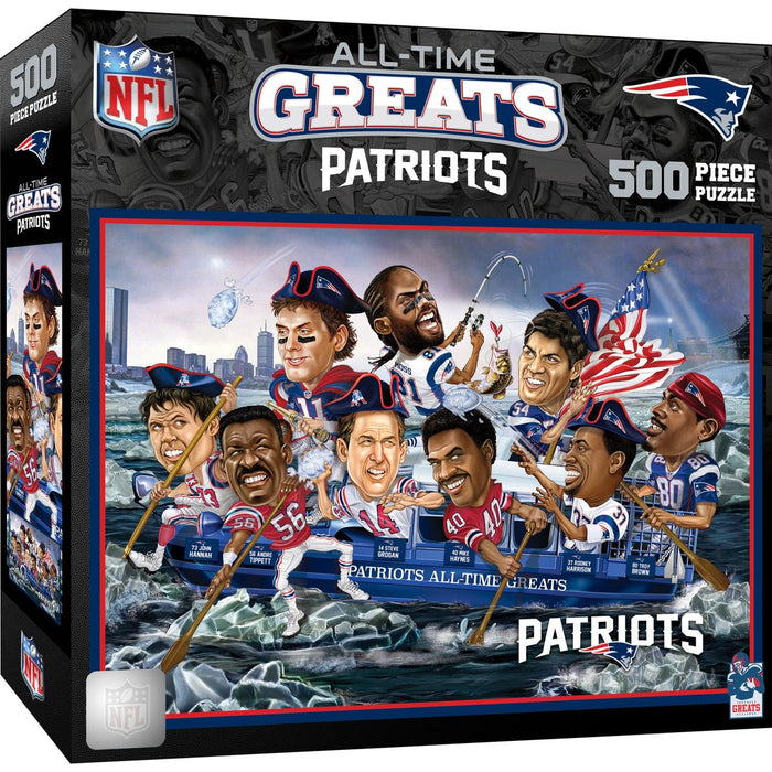 New England Patriots - All-Time Greats 500 Piece Jigsaw Puzzle - for just $19.99! 