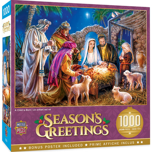 Season's Greetings - A Child is Born 1000 Piece Jigsaw Puzzle - Just $16.99! Shop now at Retro Gaming of Denver