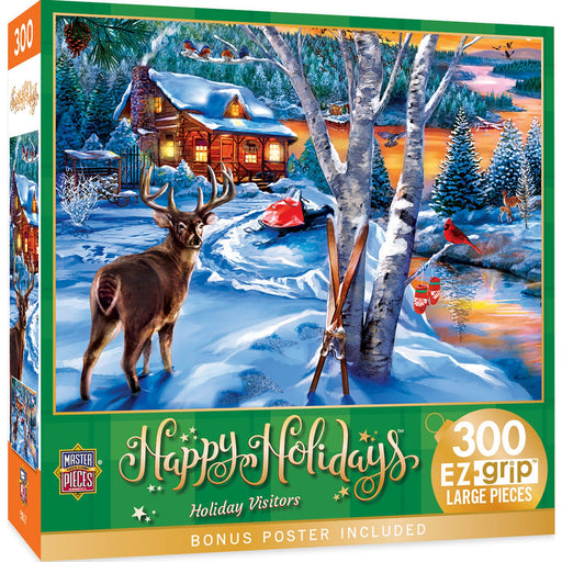 Happy Holidays - Holiday Visitors 300 Piece EZ Grip Jigsaw Puzzle - Premium 300 Piece - Just $14.99! Shop now at Retro Gaming of Denver
