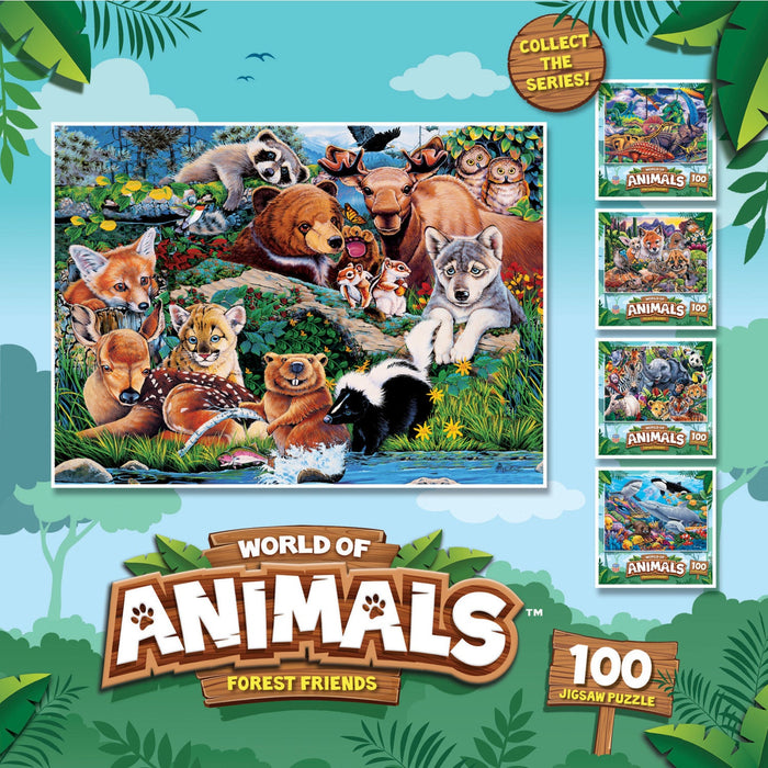 World of Animals - Forest Friends 100 Piece Jigsaw Puzzle - Just $9.99! Shop now at Retro Gaming of Denver