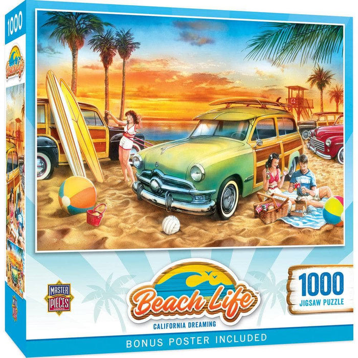 Beach Life - California Dreaming 1000 Piece Jigsaw Puzzle - for just $9.99! 