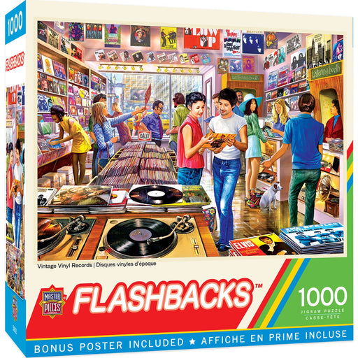 Flashbacks - Vintage Vinyl Records 1000 Piece Jigsaw Puzzle - Just $16.99! Shop now at Retro Gaming of Denver