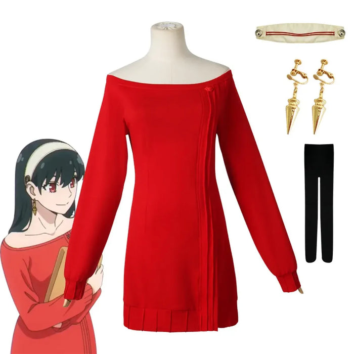 Yor Forger 'Thorn Princess' Cosplay - Sexy Red Sweater Dress - for just $48.95! 