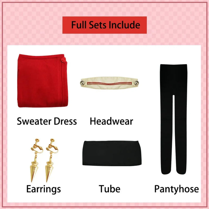 Yor Forger 'Thorn Princess' Cosplay - Sexy Red Sweater Dress - for just $48.95! 