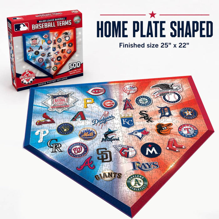 MLB - Home Plate 500 Piece Shaped Jigsaw Puzzle - for just $16.99! 
