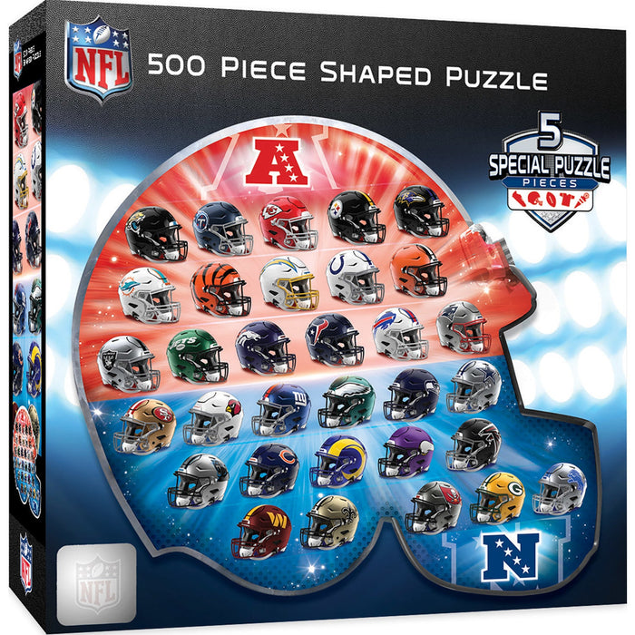 NFL - Teams Helmet 500 Piece Shaped Jigsaw Puzzle - Just $16.99! Shop now at Retro Gaming of Denver