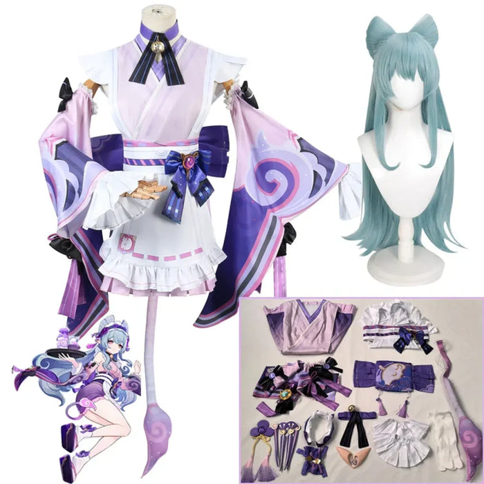 Genshin Yumemizuki Cosplay Kimono – Kawaii Fantasy Dress Set - for just $63.95! 