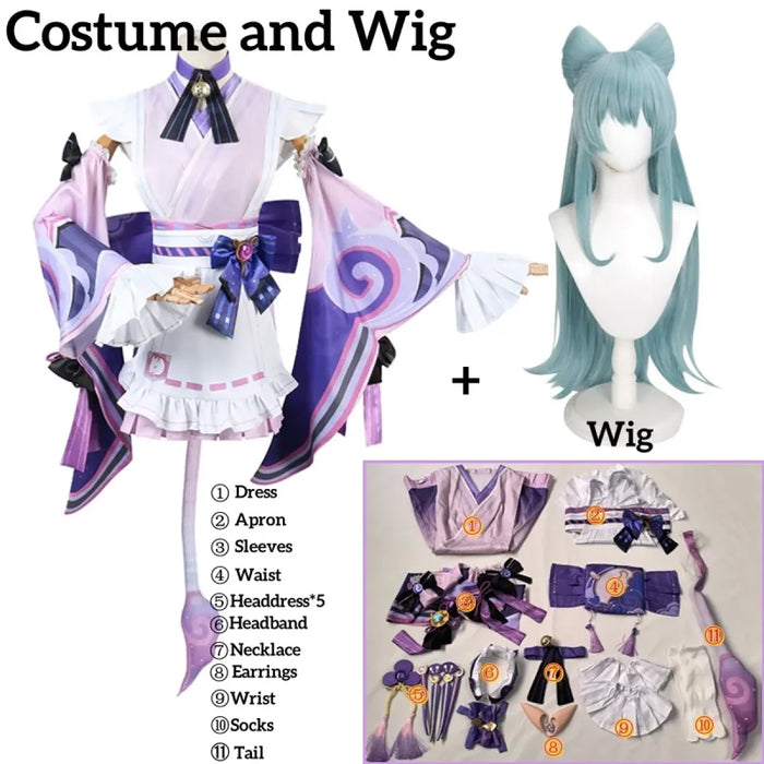 Genshin Yumemizuki Cosplay Kimono – Kawaii Fantasy Dress Set - for just $63.95! 