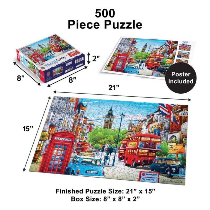 Travel Diary - London 500 Piece Jigsaw Puzzle - for just $14.99! 