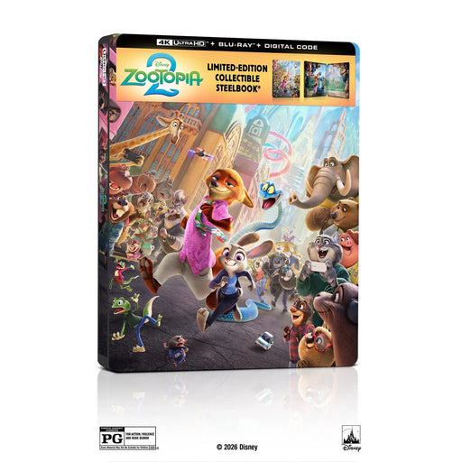 Zootopia 2 - Limited Edition Steelbook (4K Ultra HD + Blu-ray + Digital) - for just $64.99! 