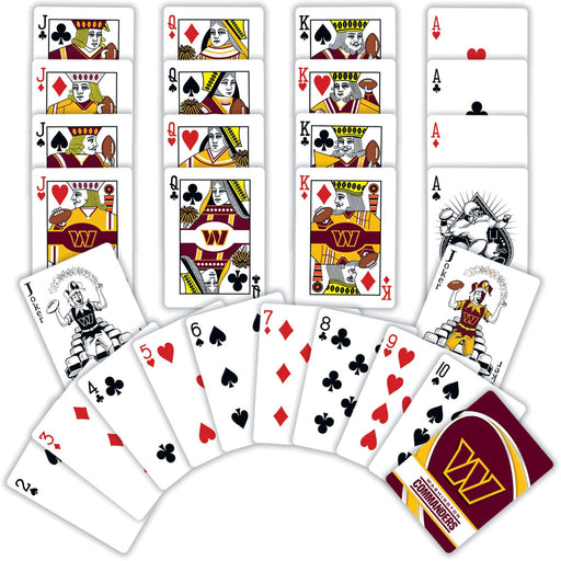 Washington Commanders Playing Cards - 54 Card Deck - Premium Dice & Cards Sets - Just $6.99! Shop now at Retro Gaming of Denver