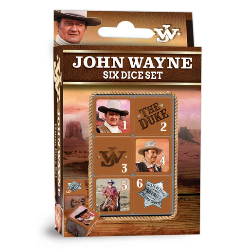 John Wayne 6 Piece D6 Gaming Dice Set - Premium Dice & Cards Sets - Just $7.99! Shop now at Retro Gaming of Denver