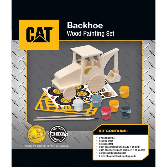 CAT - Caterpillar Backhoe Wood Craft & Paint Kit - for just $19.99! 