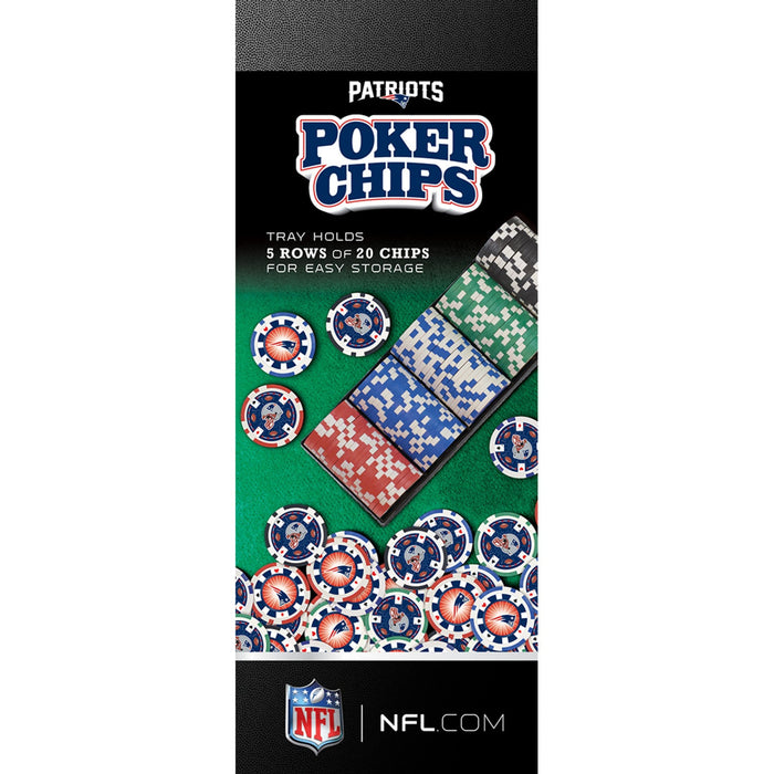 New England Patriots 100 Piece Poker Chips - Just $29.99! Shop now at Retro Gaming of Denver