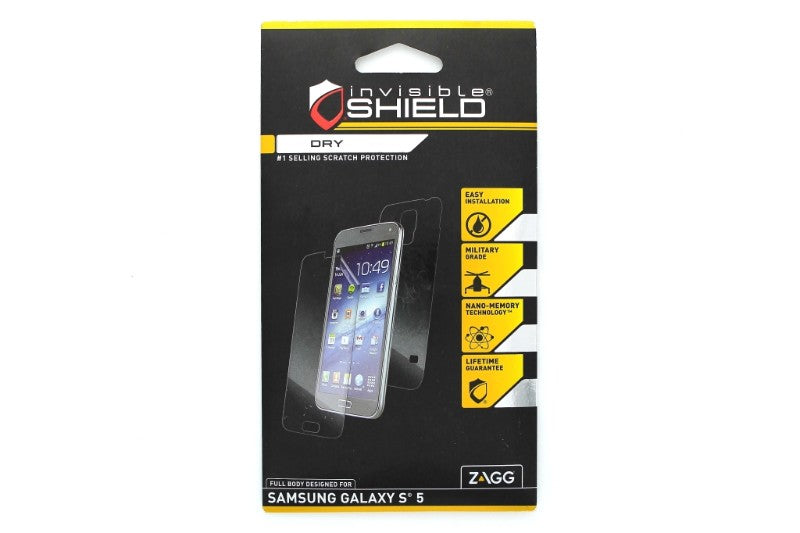 Zagg invisibleSHIELD Dry Full Body Screen Protector for Samsung Galaxy S5 - for just $6.99! 