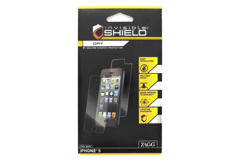 Zagg invisibleSHIELD Dry Full Body Screen Protector for Apple iPhone 5 - for just $6.99! 