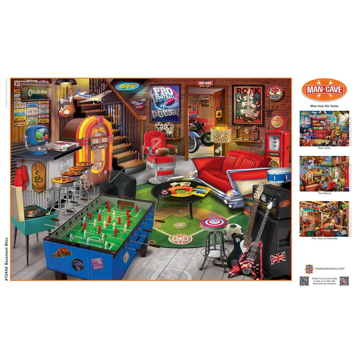 Man Cave - Basement Bliss 1000 Piece Jigsaw Puzzle - for just $16.99! 