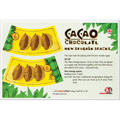 Cacao: Chocolatl - New Storage Places Mini Expansion - for just $4.99! 