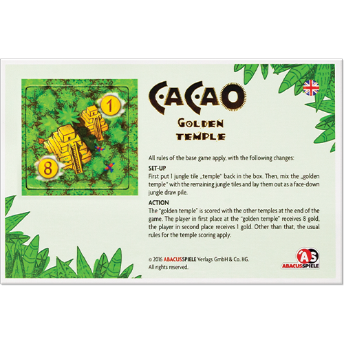 Cacao: Golden Temple Mini Expansion - for just $4.99! 
