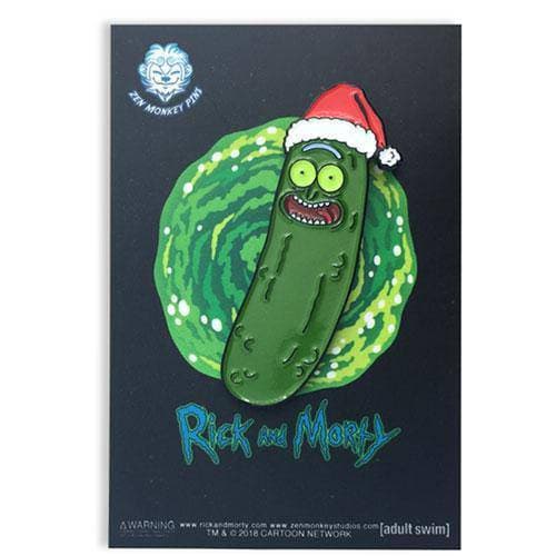 Zen Monkey: Christmas Pickle Rick - Rick and Morty Enamel Pin - Just $10! Shop now at Retro Gaming of Denver