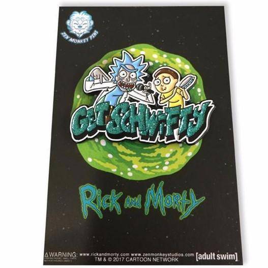 Zen Monkey: Get Schwifty - Rick and Morty Pin - Just $10! Shop now at Retro Gaming of Denver