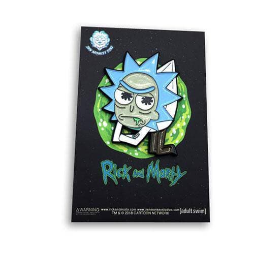 Zen Monkey: Hanging Lil' Rick - Rick and Morty Enamel Pin - Just $3.99! Shop now at Retro Gaming of Denver