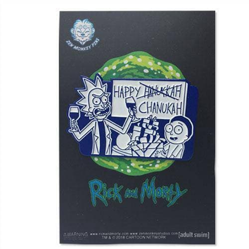 Zen Monkey: Happy Hanu--Chanukah, Rick! - Rick and Morty Enamel Pin - for just $4.67! 