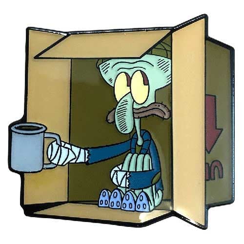 Zen Monkey: Homeless Squidward - SpongeBob SquarePants Enamel Pin - Just $10! Shop now at Retro Gaming of Denver