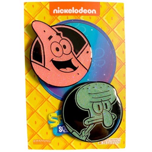 Zen Monkey: Patrick and Squidward - SpongeBob SquarePants Pin Set - Just $15.99! Shop now at Retro Gaming of Denver