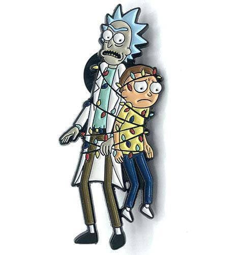 Zen Monkey: Rick and Morty Tangled in Lights - Rick and Morty Enamel Pin - Just $10! Shop now at Retro Gaming of Denver