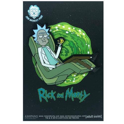 Zen Monkey: Rick's Hover Chair(SEASON 4 EPISODE 3) - Rick and Morty Enamel Pin - for just $10.67! 