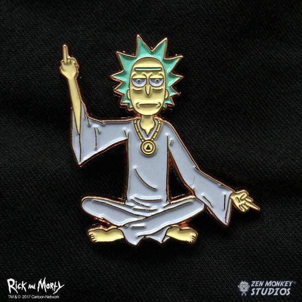 Zen Monkey: Spiritual Leader Rick - Rick and Morty Enamel Pin - for just $7.67! 