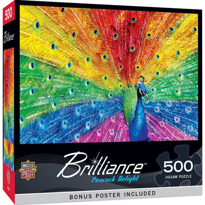 Brilliance - Peacock Delight 500 Piece Jigsaw Puzzle - for just $14.99! 
