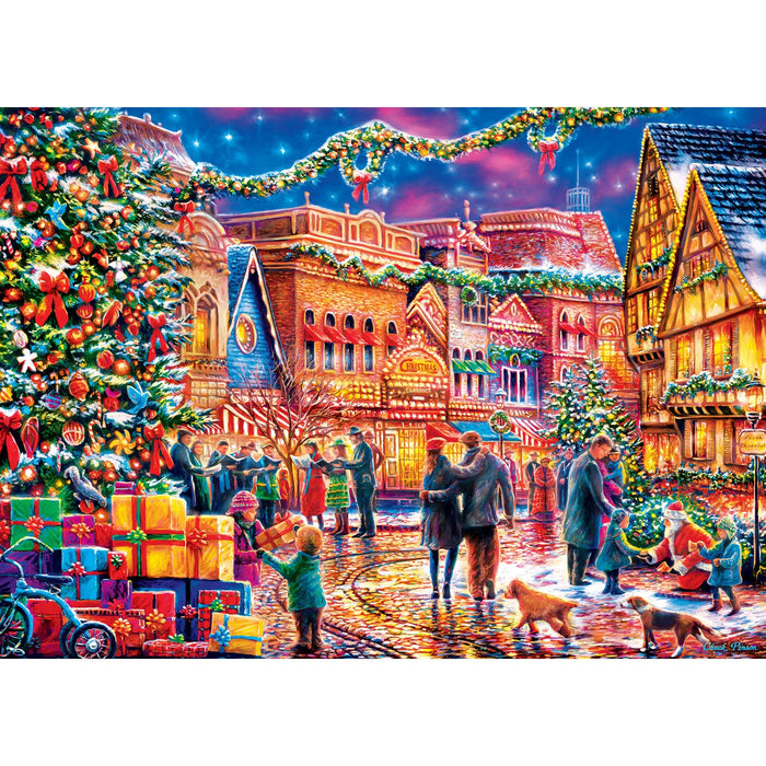 Season's Greetings - Village Square 1000 Piece Jigsaw Puzzle - Just $16.99! Shop now at Retro Gaming of Denver