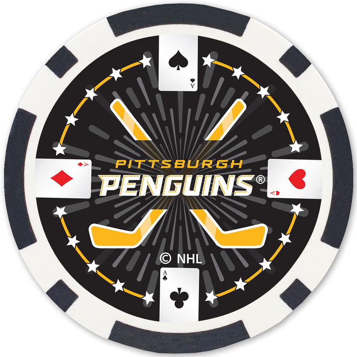 Pittsburgh Penguins 100 Piece Poker Chips - Just $29.99! Shop now at Retro Gaming of Denver