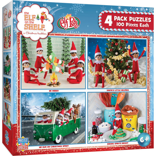 Elf on the Shelf 4-Pack 100 Piece Jigsaw Puzzles - V2 - Just $14.99! Shop now at Retro Gaming of Denver