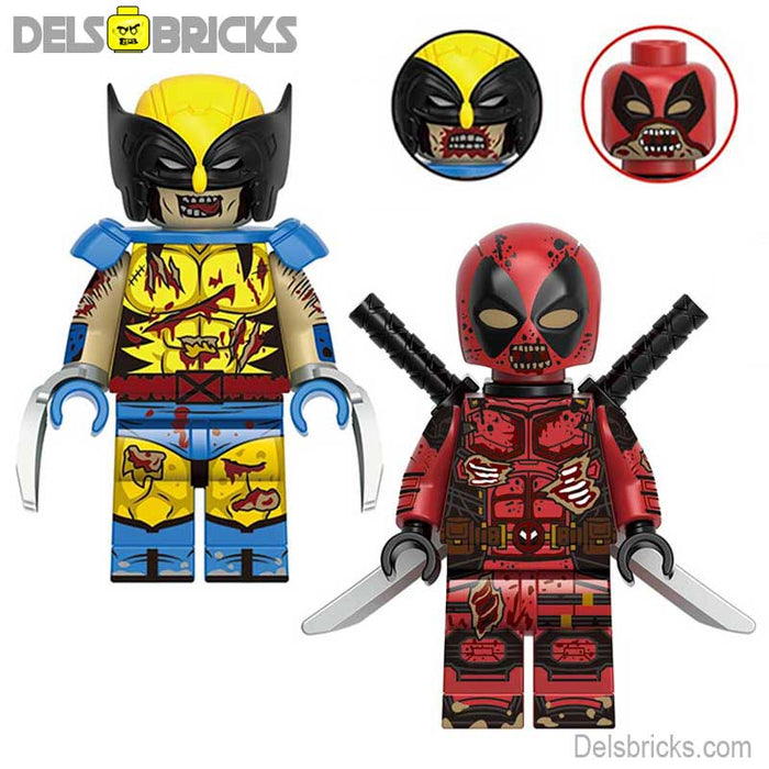 Zombie Deadpool & Wolverine SET OF 2 Marvel MCU Lego Minifigures Custom Toys - Just $7.99! Shop now at Retro Gaming of Denver