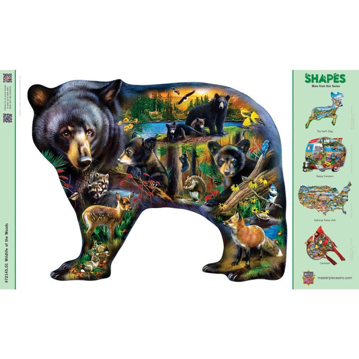 Shapes - Wildlife of the Woods 1000 Piece Shaped Jigsaw Puzzle - for just $16.99! 