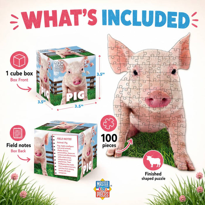 Pig 100 Piece Shaped Jigsaw Puzzle - for just $7.99! 