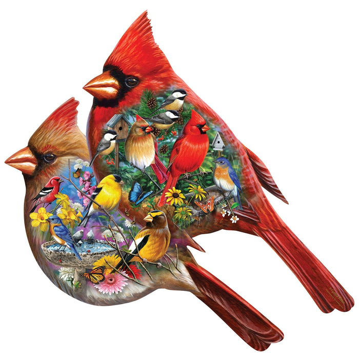 Shapes - Cardinals 1000 Piece Shaped Jigsaw Puzzle - for just $16.99! 
