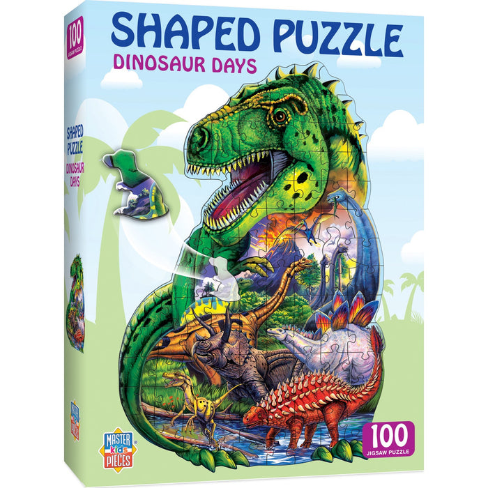 Dinosaur Days - 100 Piece Shaped Jigsaw Puzzle - Just $12.99! Shop now at Retro Gaming of Denver