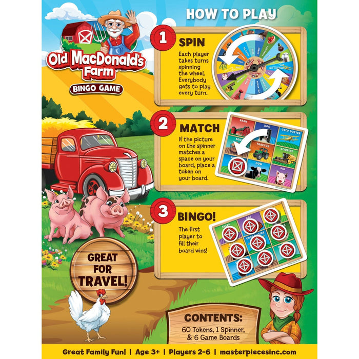 Old MacDonald's Farm Bingo Game - for just $12.99! 