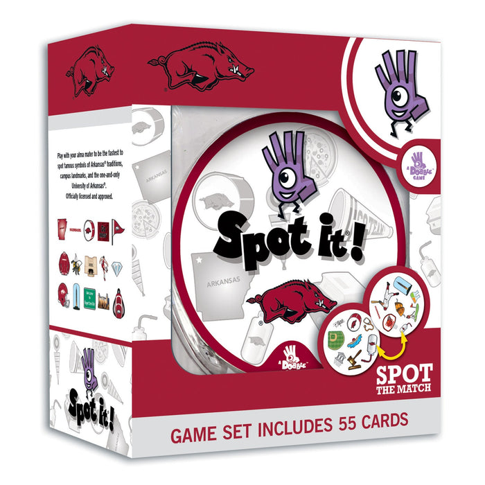 Arkansas Razorbacks Spot It! Card Game - Just $12.99! Shop now at Retro Gaming of Denver